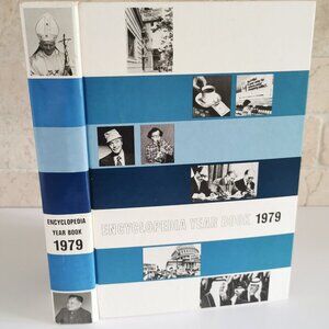 1979 Year Book Encyclopedia Vintage Birthday Gift Annual Recap Grolier Gen X